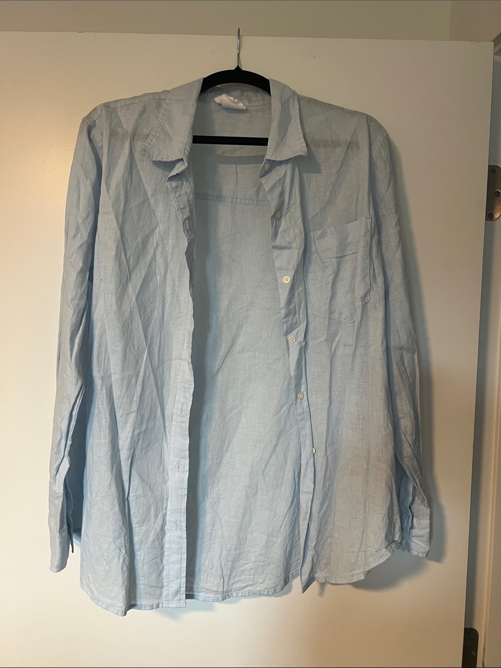 Blue button down